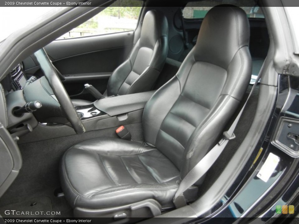 Ebony Interior Front Seat for the 2009 Chevrolet Corvette Coupe #71848358