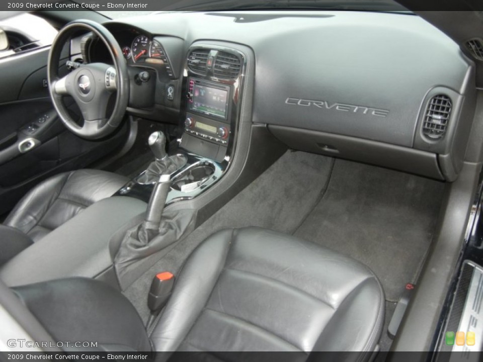 Ebony Interior Dashboard for the 2009 Chevrolet Corvette Coupe #71848384