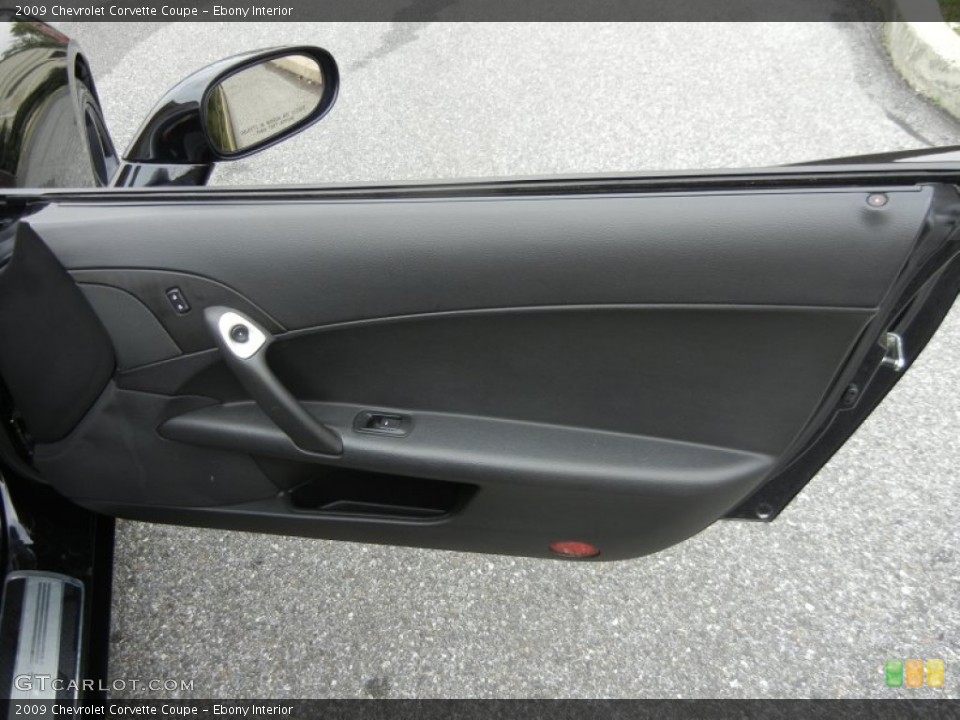 Ebony Interior Door Panel for the 2009 Chevrolet Corvette Coupe #71848400