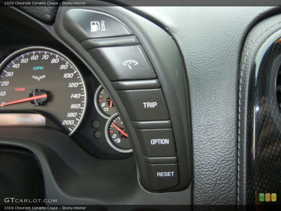 Ebony Interior Controls for the 2009 Chevrolet Corvette Coupe #71848631