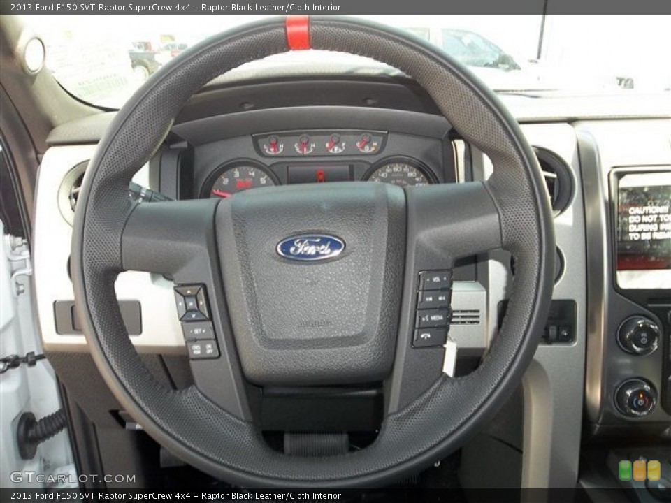 Raptor Black Leather/Cloth Interior Steering Wheel for the 2013 Ford F150 SVT Raptor SuperCrew 4x4 #71851269