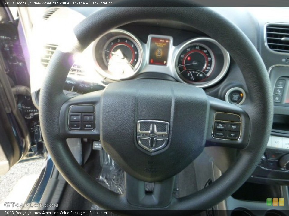 Black Interior Steering Wheel for the 2013 Dodge Journey American Value Package #71856310