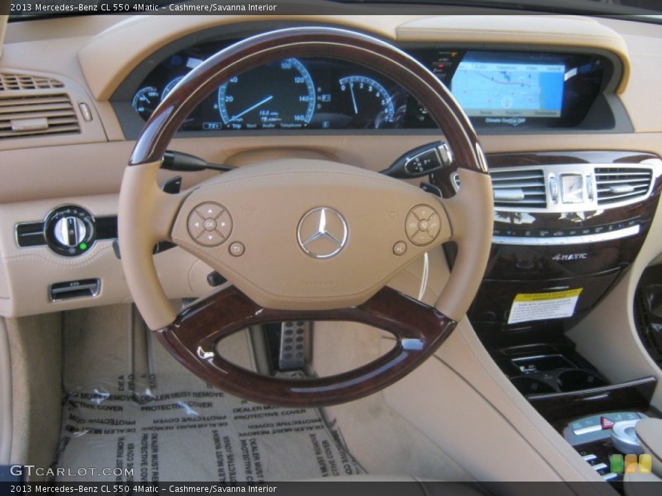 Cashmere/Savanna Interior Steering Wheel for the 2013 Mercedes-Benz CL 550 4Matic #71857043