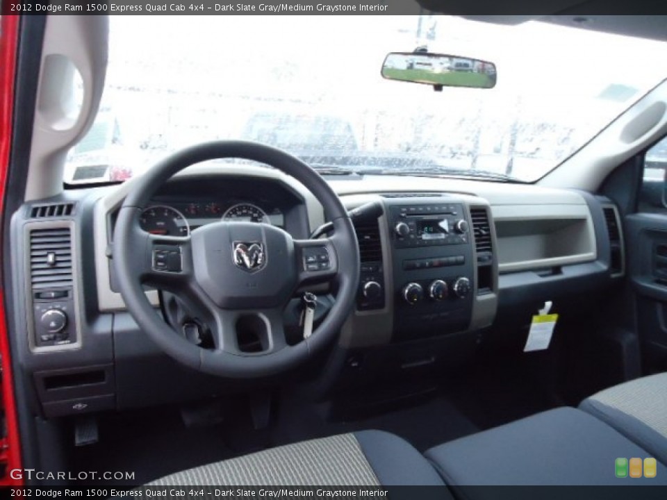 Dark Slate Gray/Medium Graystone Interior Dashboard for the 2012 Dodge Ram 1500 Express Quad Cab 4x4 #71858659