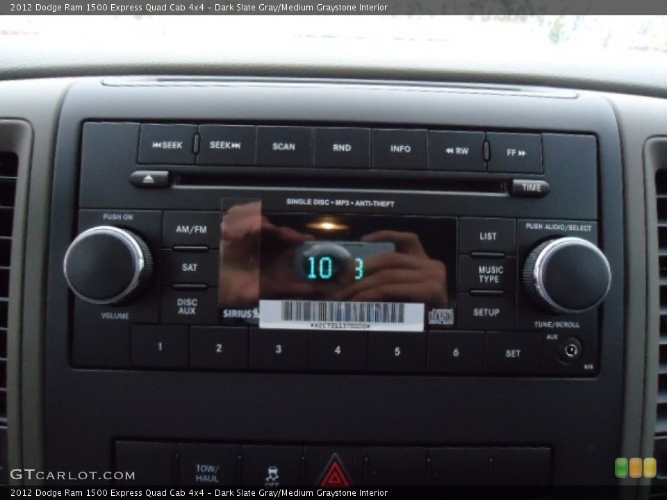 Dark Slate Gray/Medium Graystone Interior Audio System for the 2012 Dodge Ram 1500 Express Quad Cab 4x4 #71858730