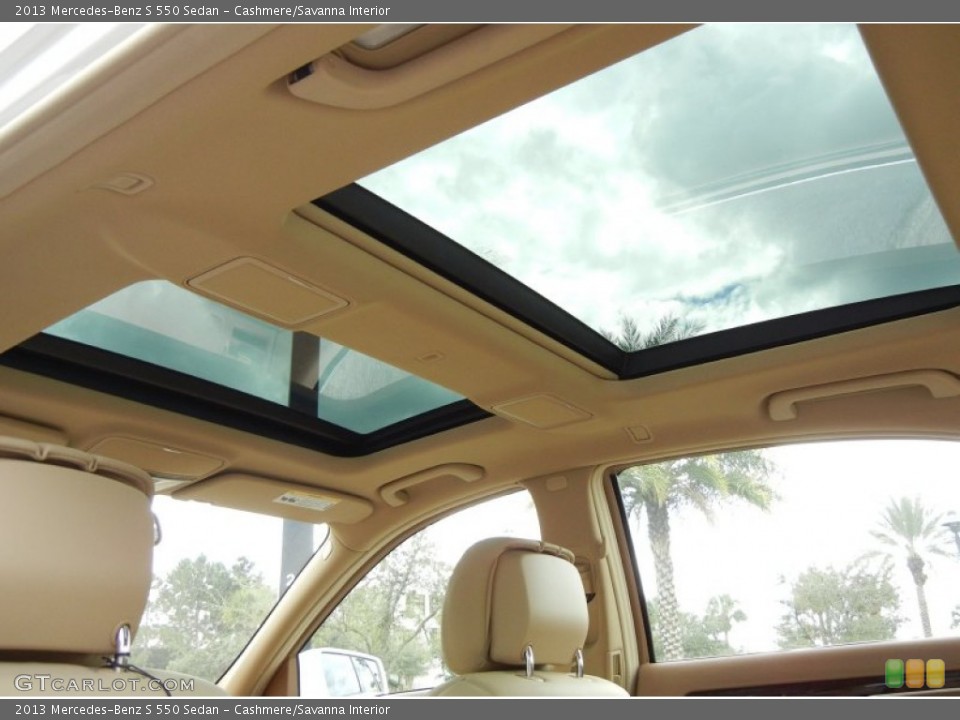 Cashmere/Savanna Interior Sunroof for the 2013 Mercedes-Benz S 550 Sedan #71866803