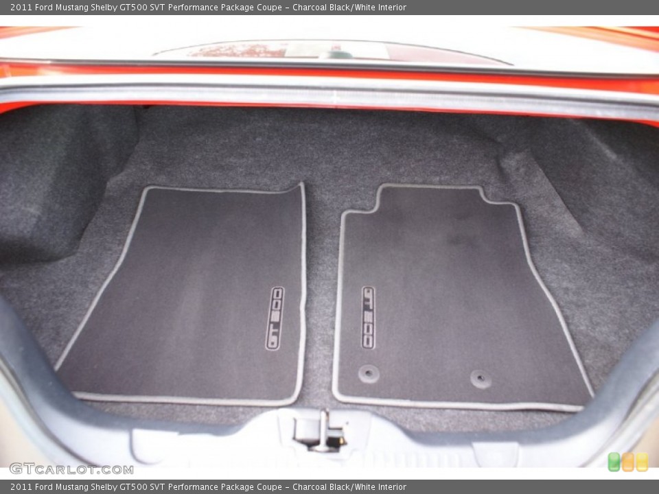 Charcoal Black/White Interior Trunk for the 2011 Ford Mustang Shelby GT500 SVT Performance Package Coupe #71872236