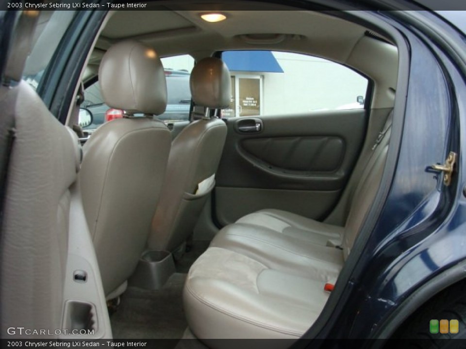 Taupe Interior Rear Seat for the 2003 Chrysler Sebring LXi Sedan #71877187