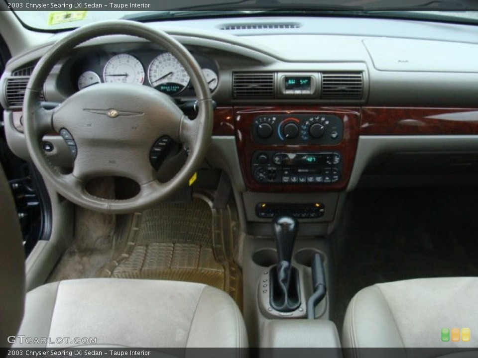 Taupe Interior Dashboard for the 2003 Chrysler Sebring LXi Sedan #71877270