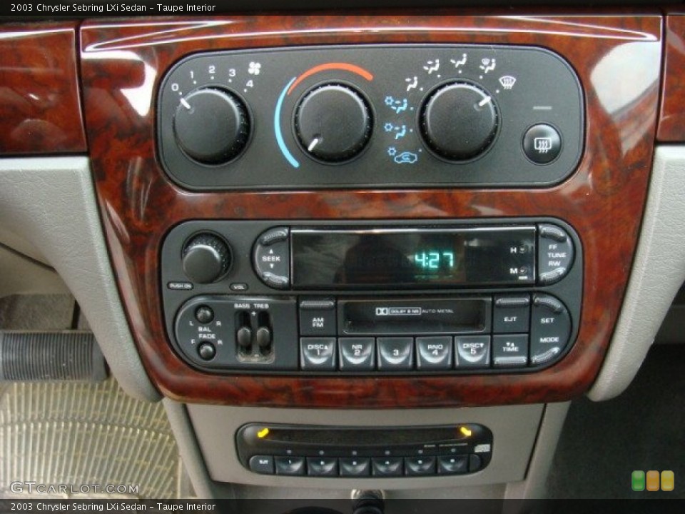 Taupe Interior Controls for the 2003 Chrysler Sebring LXi Sedan #71877339