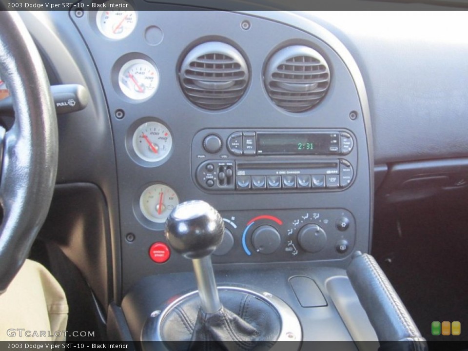 Black Interior Controls for the 2003 Dodge Viper SRT-10 #71879535