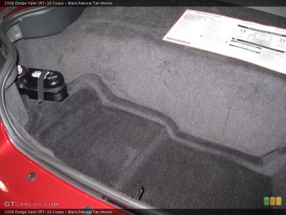 Black/Natural Tan Interior Trunk for the 2008 Dodge Viper SRT-10 Coupe #71881080