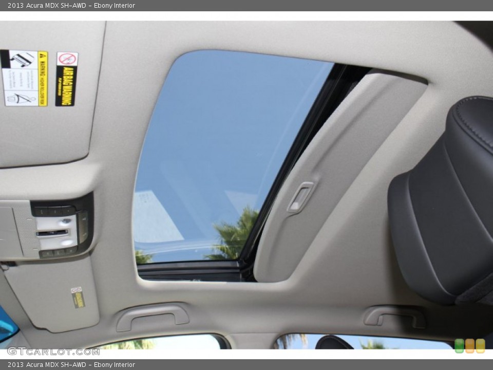 Ebony Interior Sunroof for the 2013 Acura MDX SH-AWD #71882205