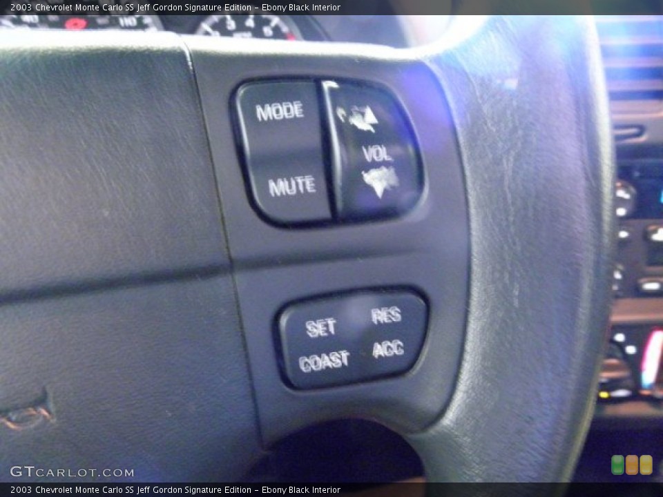 Ebony Black Interior Controls for the 2003 Chevrolet Monte Carlo SS Jeff Gordon Signature Edition #71889578