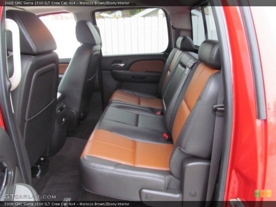 Morocco Brown/Ebony Interior Rear Seat for the 2008 GMC Sierra 1500 SLT Crew Cab 4x4 #71889591