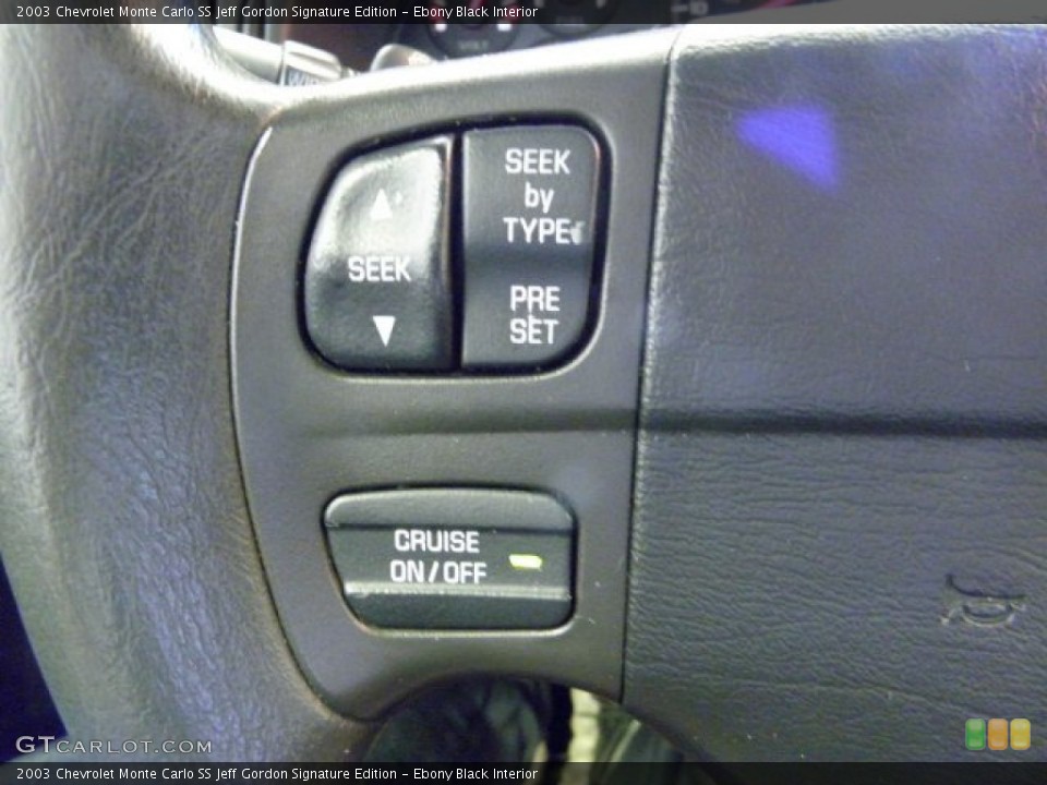 Ebony Black Interior Controls for the 2003 Chevrolet Monte Carlo SS Jeff Gordon Signature Edition #71889603