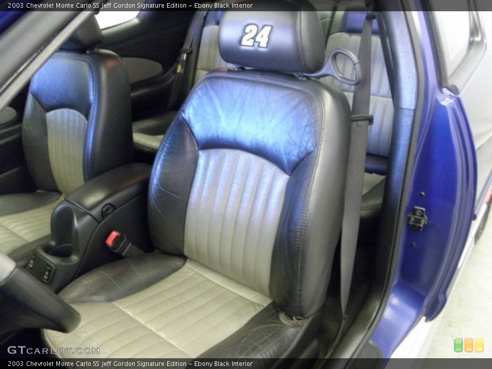 Ebony Black Interior Front Seat for the 2003 Chevrolet Monte Carlo SS Jeff Gordon Signature Edition #71889618