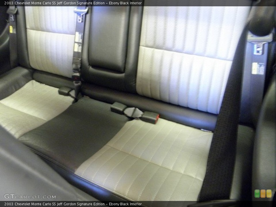 Ebony Black Interior Rear Seat for the 2003 Chevrolet Monte Carlo SS Jeff Gordon Signature Edition #71889642
