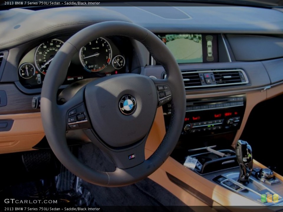 Saddle/Black Interior Dashboard for the 2013 BMW 7 Series 750Li Sedan #71897873