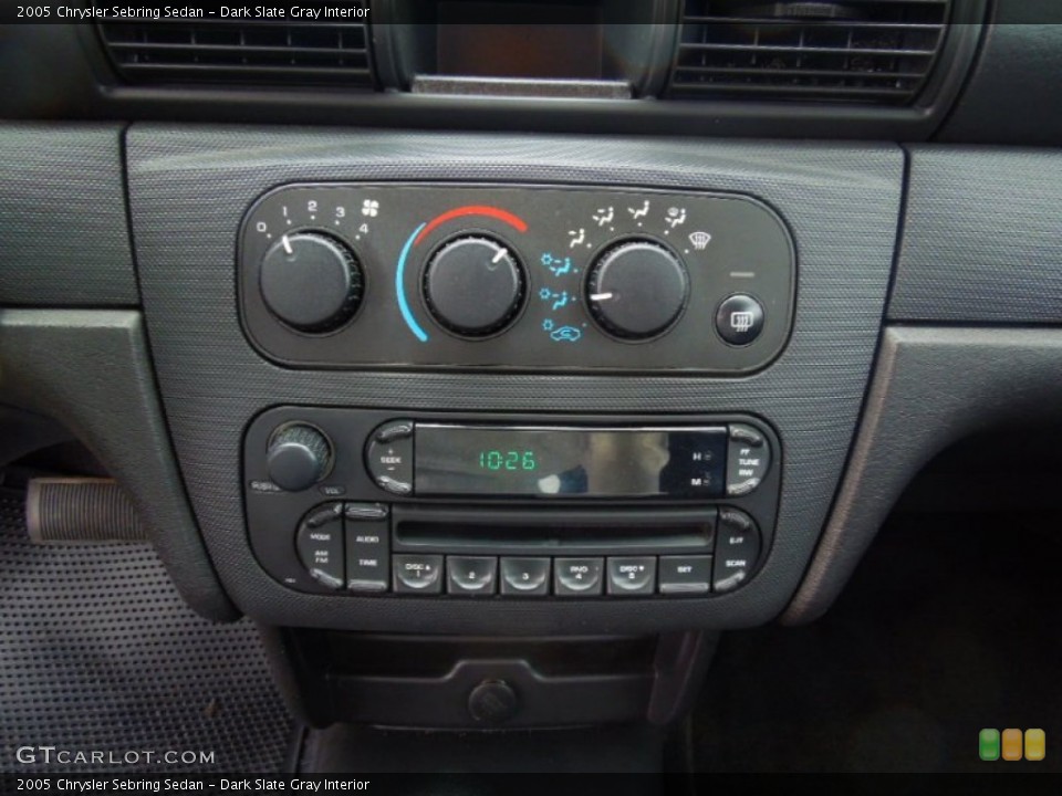 Dark Slate Gray Interior Controls for the 2005 Chrysler Sebring Sedan #71898883