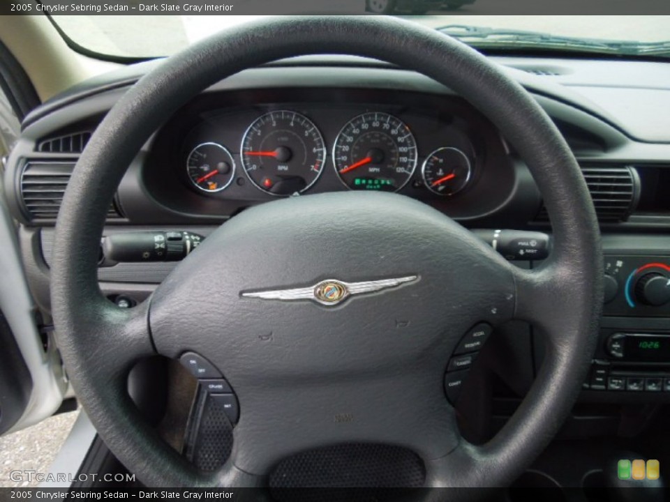 Dark Slate Gray Interior Steering Wheel for the 2005 Chrysler Sebring Sedan #71898902