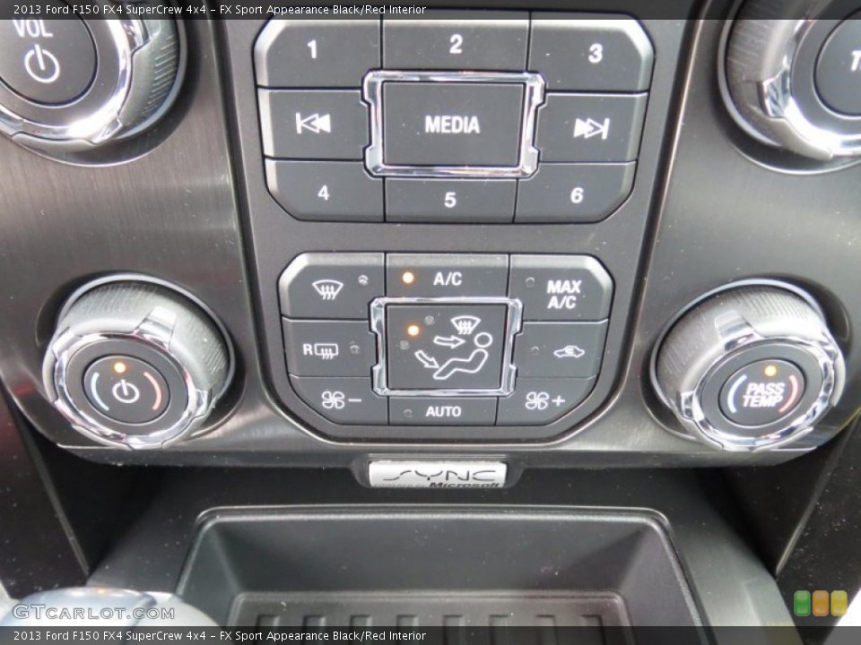 FX Sport Appearance Black/Red Interior Controls for the 2013 Ford F150 FX4 SuperCrew 4x4 #71899050