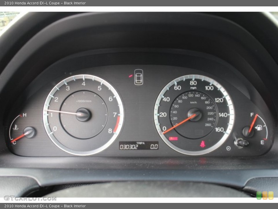 Black Interior Gauges for the 2010 Honda Accord EX-L Coupe #71899599