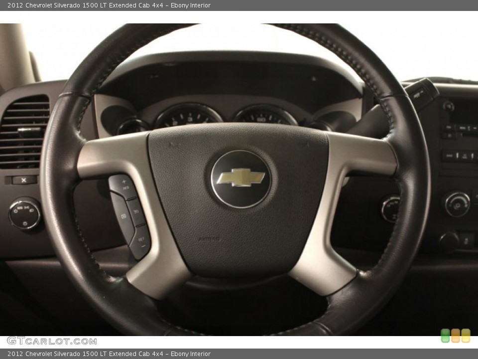 Ebony Interior Steering Wheel for the 2012 Chevrolet Silverado 1500 LT Extended Cab 4x4 #71902108