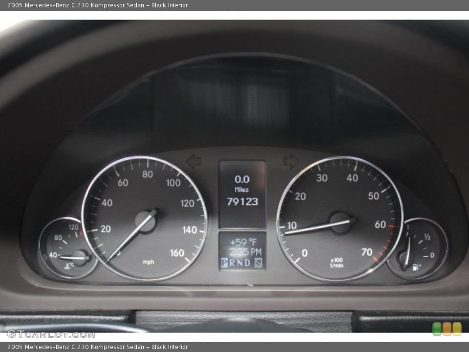 Black Interior Gauges for the 2005 Mercedes-Benz C 230 Kompressor Sedan #71906226