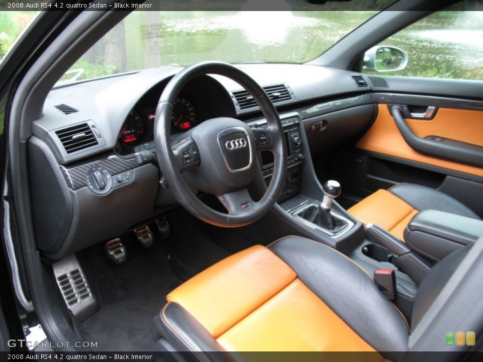 Black Interior Prime Interior for the 2008 Audi RS4 4.2 quattro Sedan #71909073