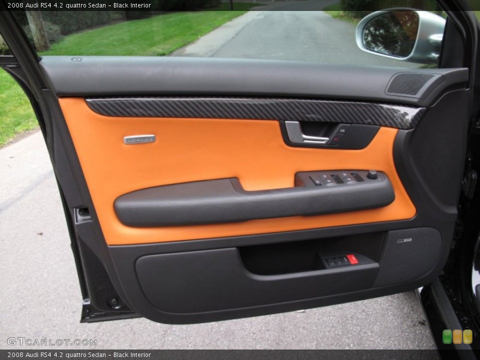 Black Interior Door Panel for the 2008 Audi RS4 4.2 quattro Sedan #71909091