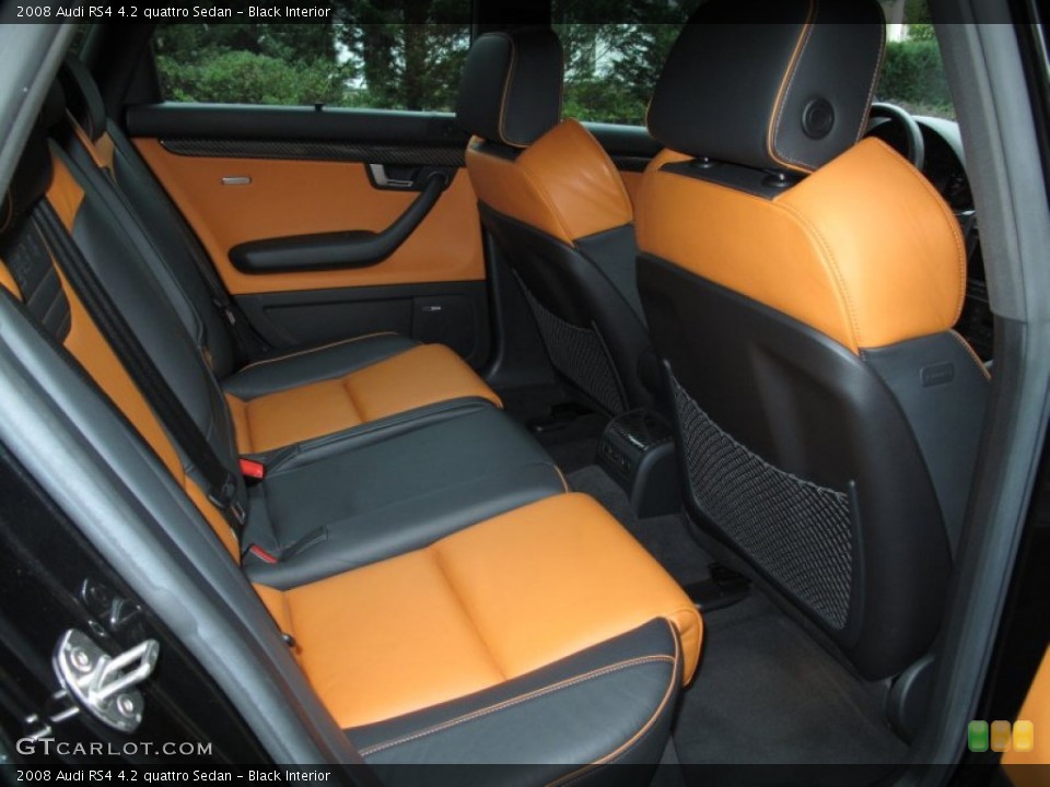 Black Interior Rear Seat for the 2008 Audi RS4 4.2 quattro Sedan #71909160