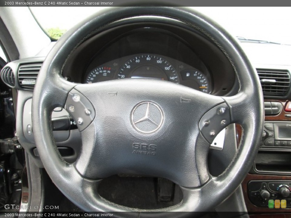 Charcoal Interior Steering Wheel for the 2003 Mercedes-Benz C 240 4Matic Sedan #71909754