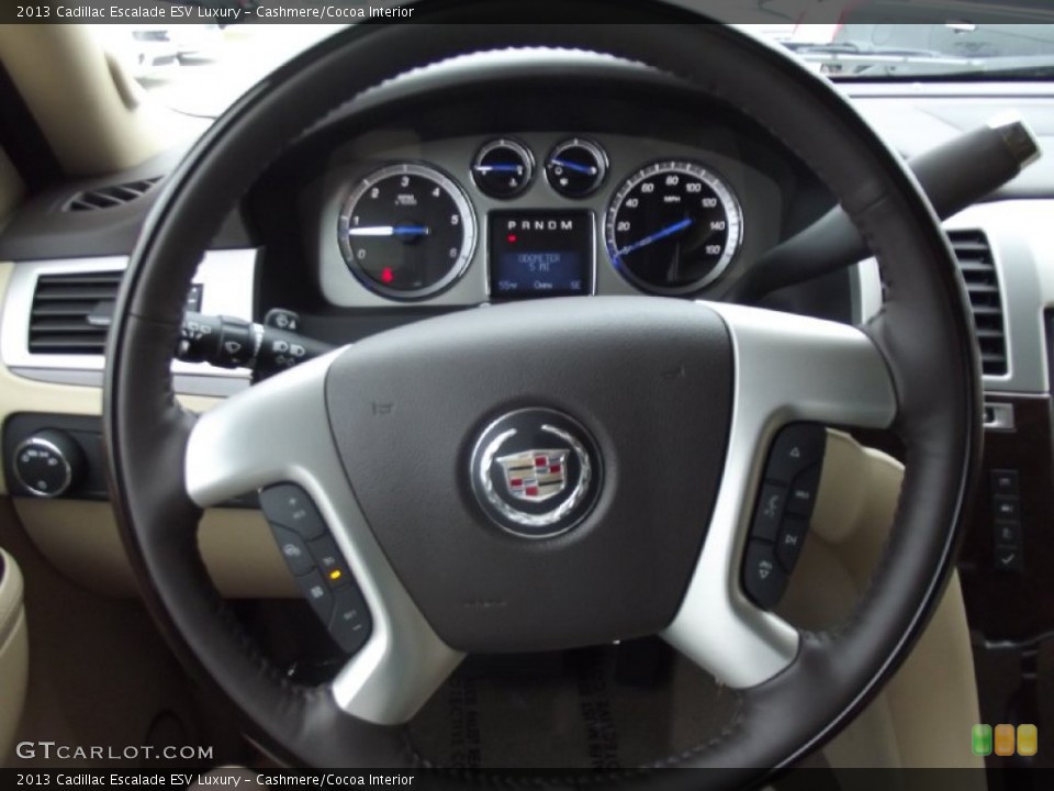 Cashmere/Cocoa Interior Steering Wheel for the 2013 Cadillac Escalade ESV Luxury #71913528