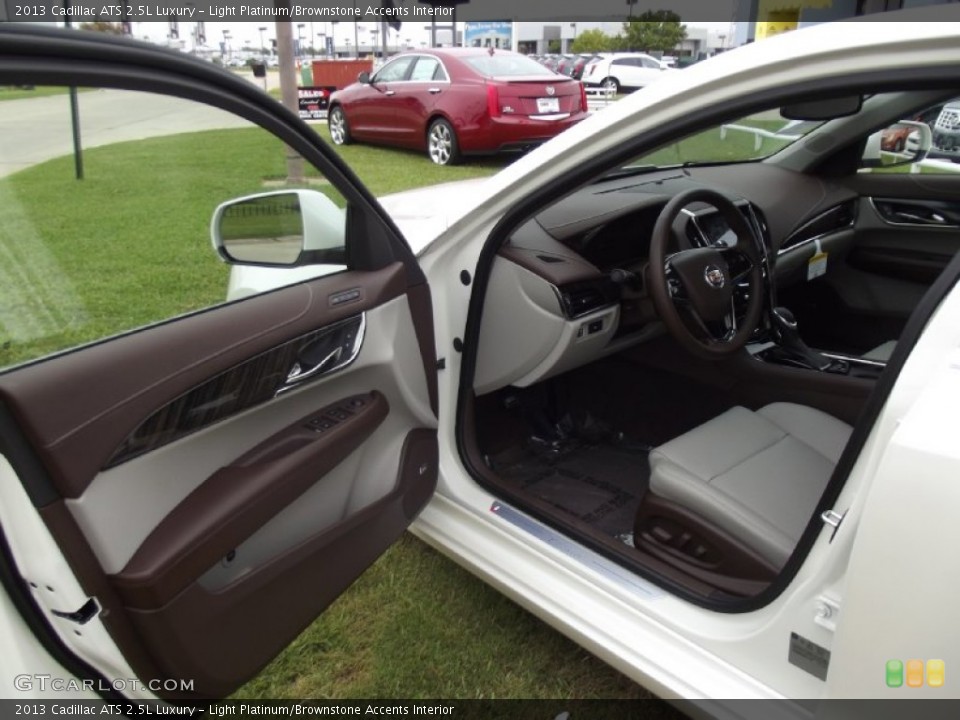 Light Platinum/Brownstone Accents Interior Photo for the 2013 Cadillac ATS 2.5L Luxury #71913618