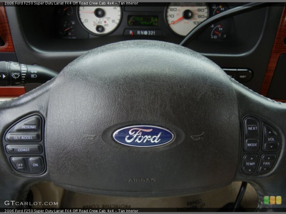 Tan Interior Controls for the 2006 Ford F250 Super Duty Lariat FX4 Off Road Crew Cab 4x4 #71915949