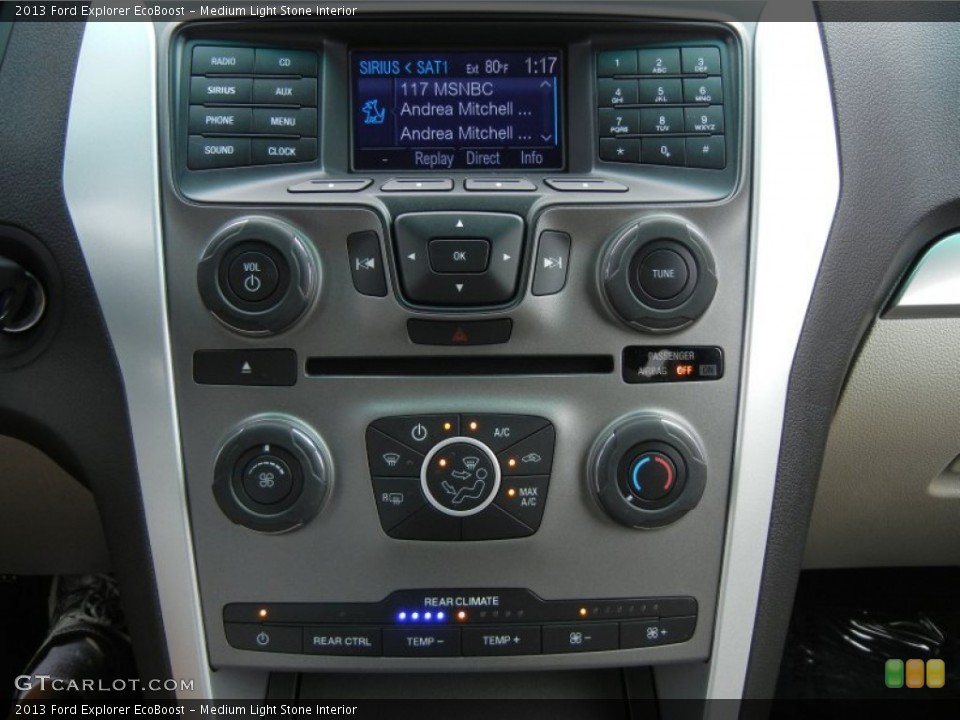 Medium Light Stone Interior Controls for the 2013 Ford Explorer EcoBoost #71917524