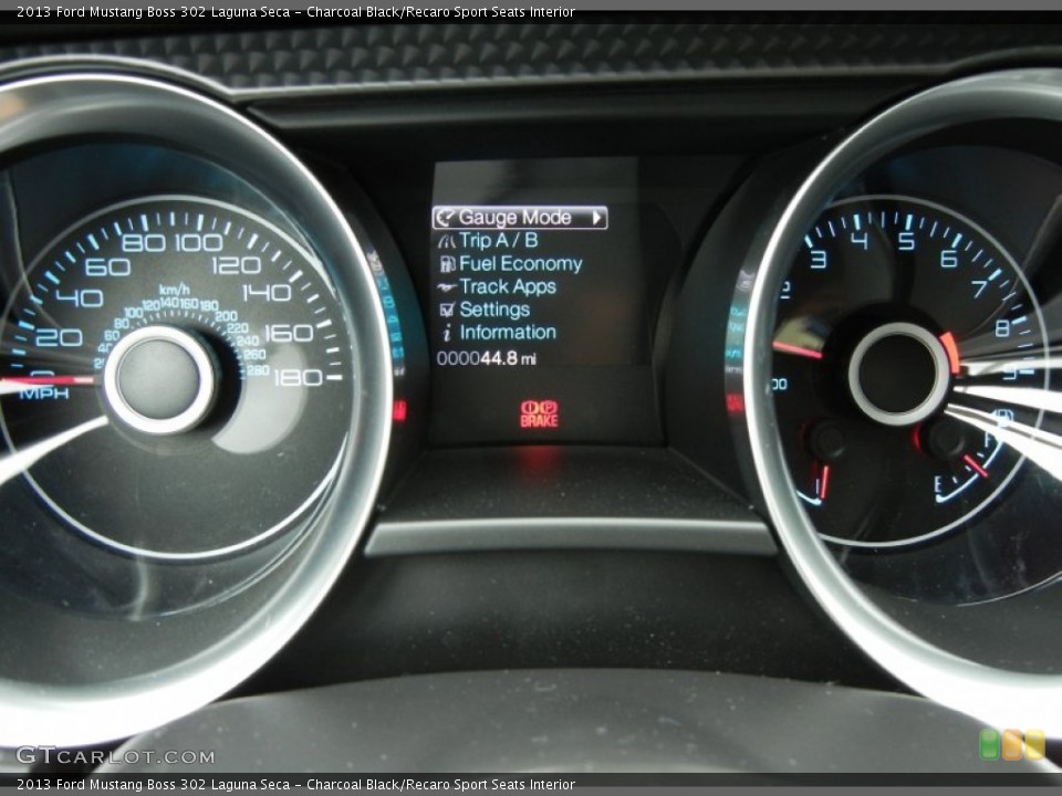 Charcoal Black/Recaro Sport Seats Interior Gauges for the 2013 Ford Mustang Boss 302 Laguna Seca #71920198