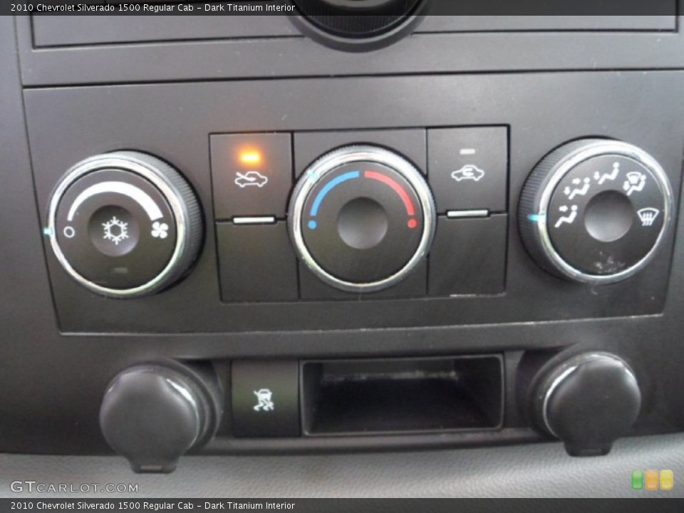 Dark Titanium Interior Controls for the 2010 Chevrolet Silverado 1500 Regular Cab #71924865