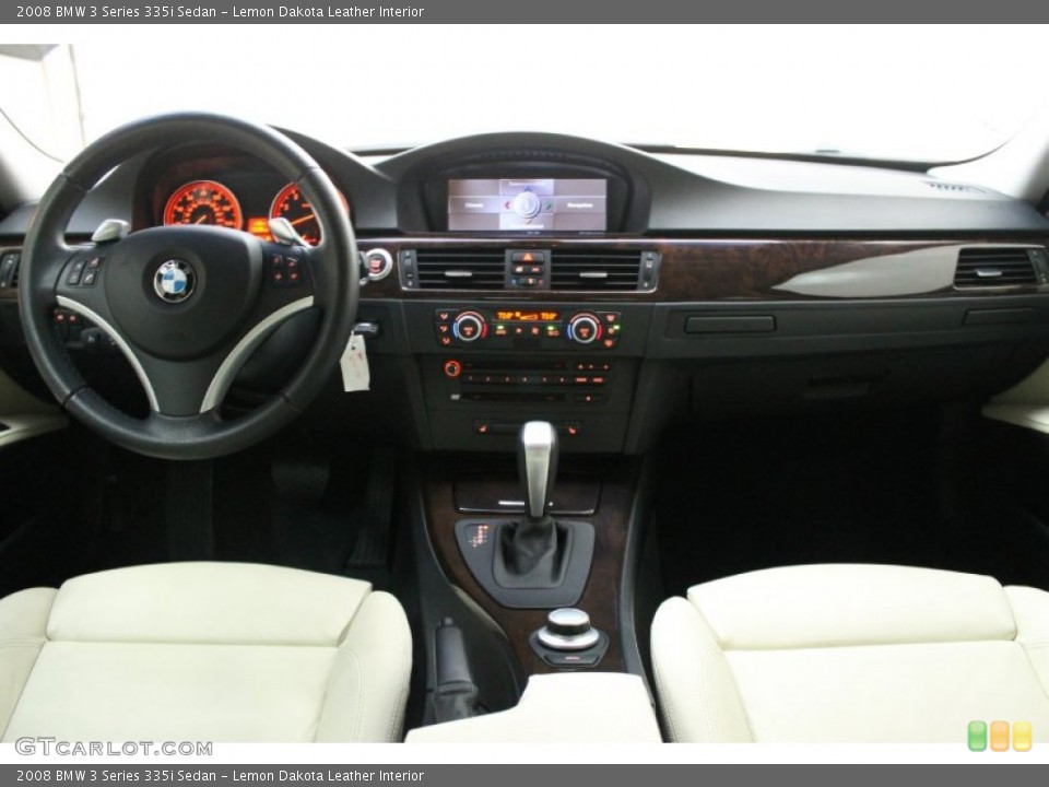 Lemon Dakota Leather Interior Dashboard for the 2008 BMW 3 Series 335i Sedan #71925231