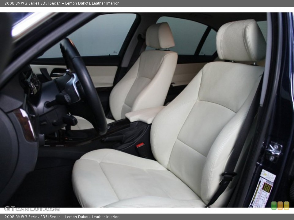 Lemon Dakota Leather Interior Front Seat for the 2008 BMW 3 Series 335i Sedan #71925333
