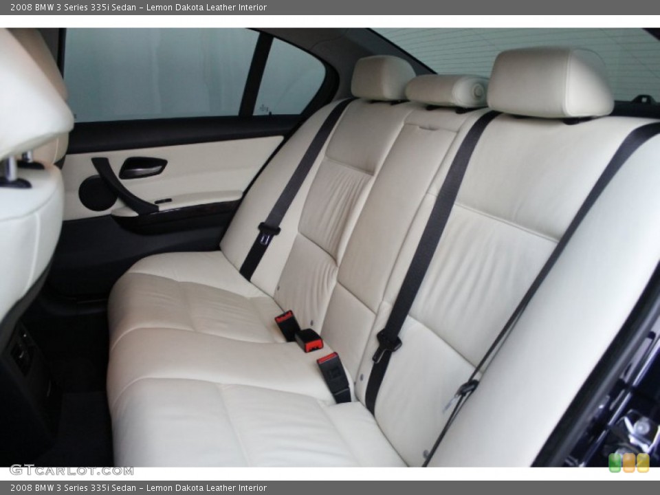 Lemon Dakota Leather Interior Rear Seat for the 2008 BMW 3 Series 335i Sedan #71925377