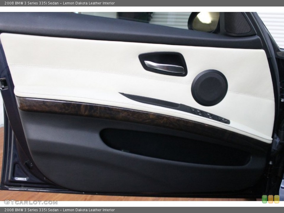 Lemon Dakota Leather Interior Door Panel for the 2008 BMW 3 Series 335i Sedan #71925480