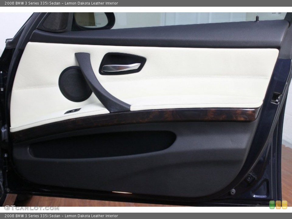 Lemon Dakota Leather Interior Door Panel for the 2008 BMW 3 Series 335i Sedan #71925501