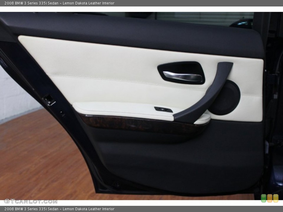 Lemon Dakota Leather Interior Door Panel for the 2008 BMW 3 Series 335i Sedan #71925519