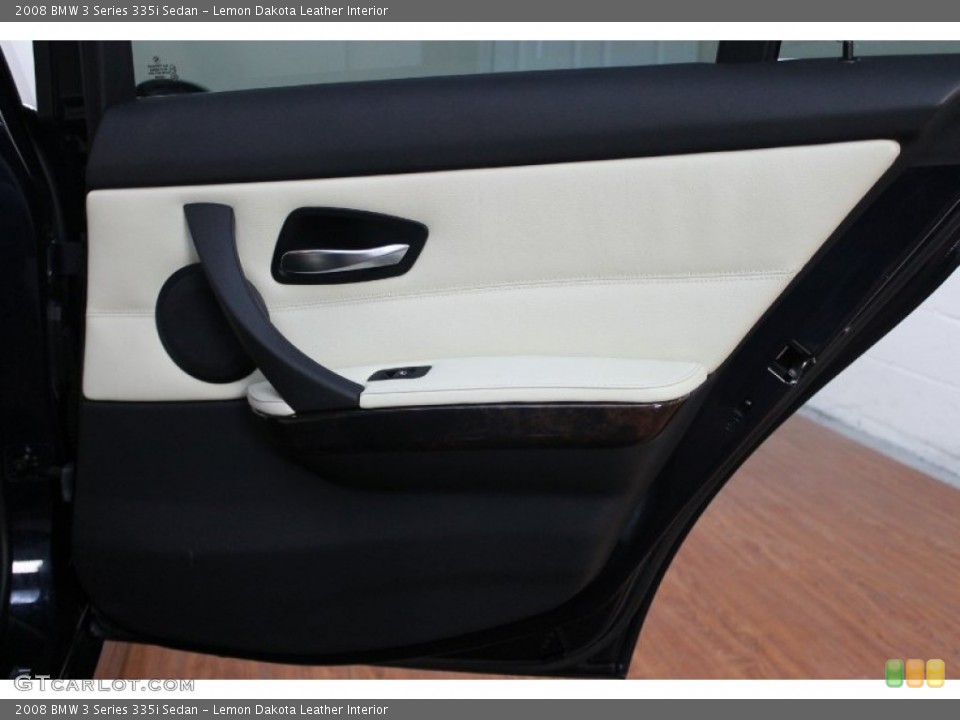 Lemon Dakota Leather Interior Door Panel for the 2008 BMW 3 Series 335i Sedan #71925543