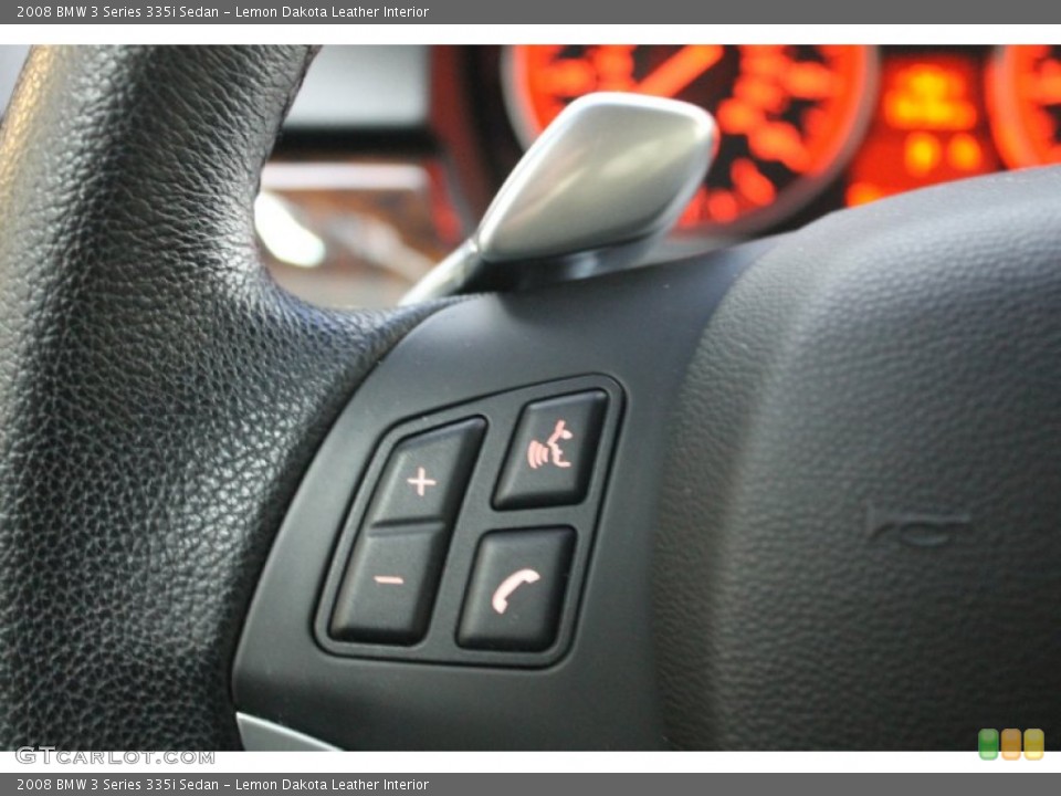 Lemon Dakota Leather Interior Controls for the 2008 BMW 3 Series 335i Sedan #71925564