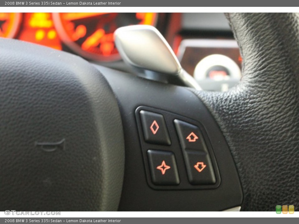 Lemon Dakota Leather Interior Controls for the 2008 BMW 3 Series 335i Sedan #71925585