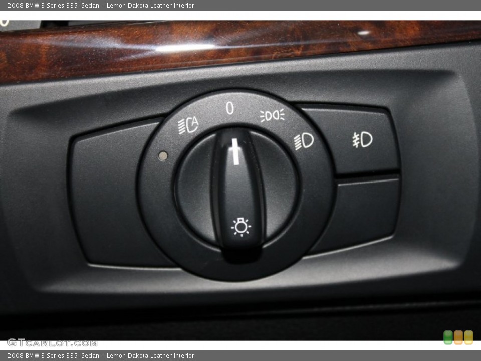 Lemon Dakota Leather Interior Controls for the 2008 BMW 3 Series 335i Sedan #71925651
