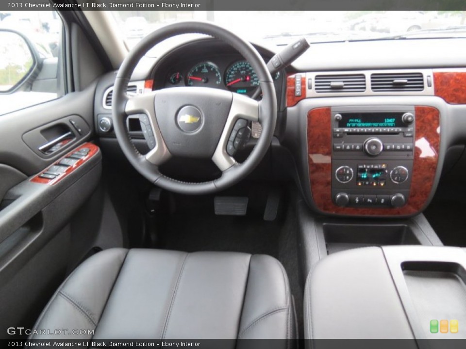 Ebony Interior Dashboard for the 2013 Chevrolet Avalanche LT Black Diamond Edition #71927322